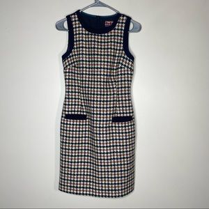 Boden British Tweed by Moon 100% Wool Dress Herringbone Size 2